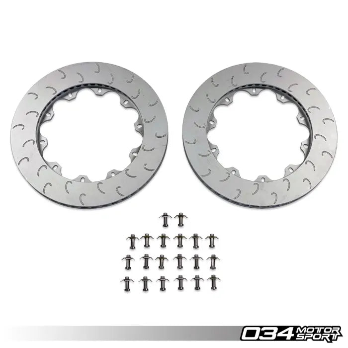 034Motorsport 2-Piece Floating Rear Brake Rotor 355mm Upgrade - VW/Audi MQBe 2.0T/2.5T